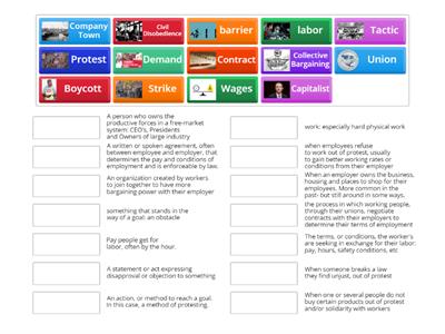 Labor Movement Vocabulary