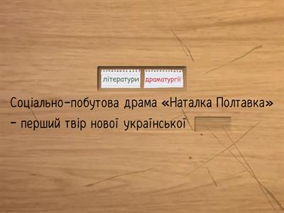 Соціально -побутова драма "Наталка Полтавка". Історія створення.