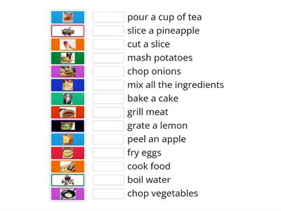 Cooking verbs