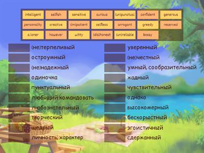 Form 7 Unit 2 Character