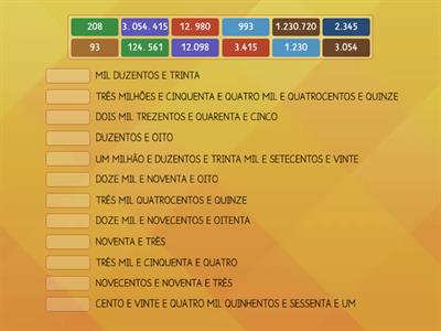 ESCRITA POR EXTENSO DOS NÚMEROS 