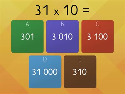 Multiplicação por 10, 100 ou 1 000