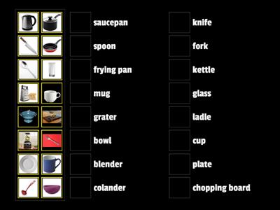 Cutlery and kitchen utensils