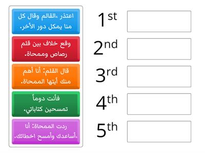 رتب الجملة (حوار بين قلم رصاص وممحاة)