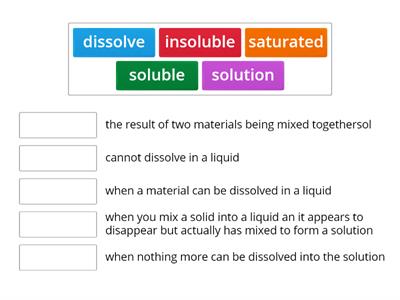 Properties and Changes in materials - dissolving