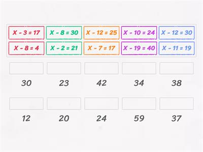 One Step Algebra Equation - subtraction