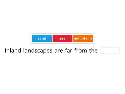 y2 Landscapes complete sentences
