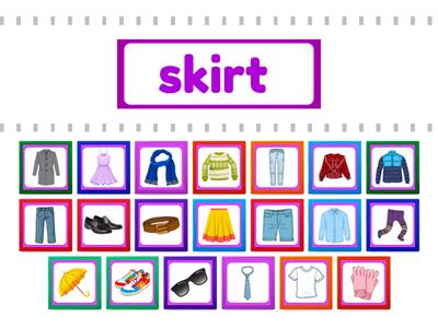 Clothes_Find_the_match1_(20 words) #my_teaching_stuff