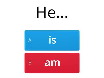 I/He/She/It + be