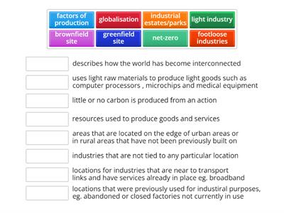 Secondary Economic Activities