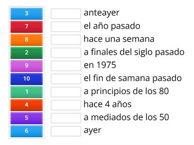 Ordena cronológicamente 