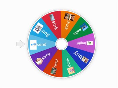 Spin the wheel and say the irregular verbs.