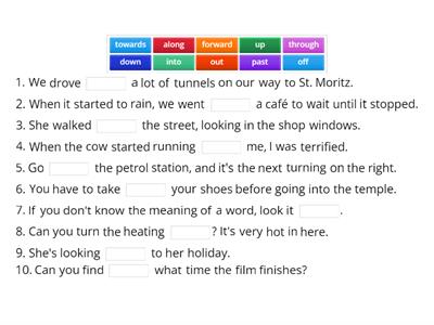 Pre - Intermediate Revision 9&10 Prepositions