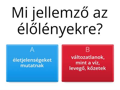 Élőlények, egysejtűek