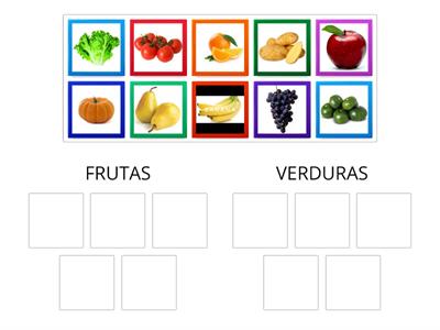 ORDENAR POR GRUPOS: VERDURAS-FRUTAS  