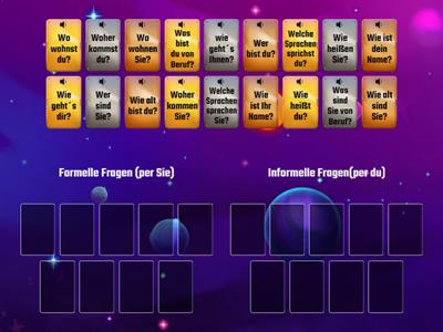 A1-Sich vorstellen: Fragen(formell & informell)