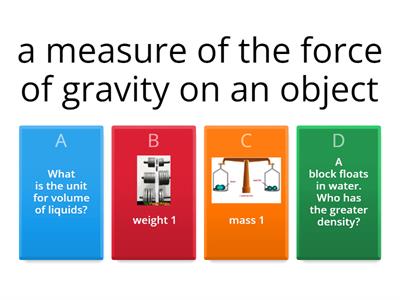 Measuring Matter Grade 6