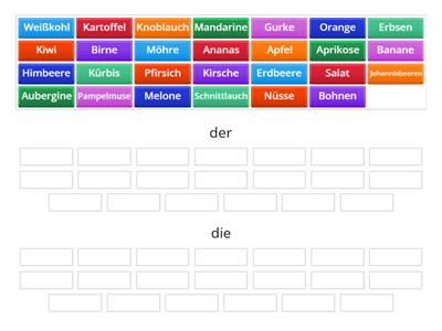 Obst und Gemüse - der die