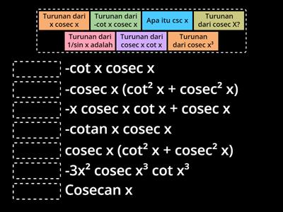 MTK Peminatan (Turunan Cosecan)