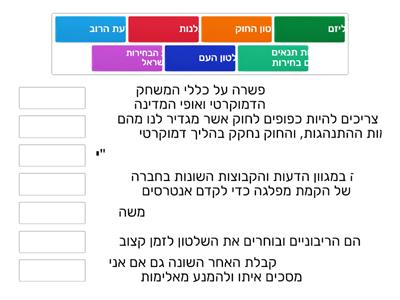 זיהוי עקרונות הדמוקרטיה יב1