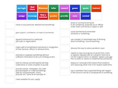 useful verbs and their definition (TOEFL JUNIOR) part 1