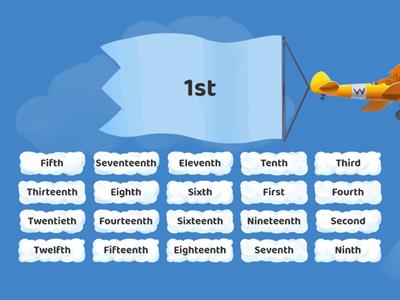 1-20 Ordinal Numbers