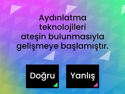 Aydınlatma 4.sınıf