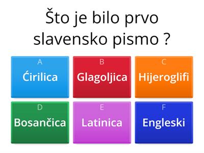 Početci hrvatske pismenosti kviz