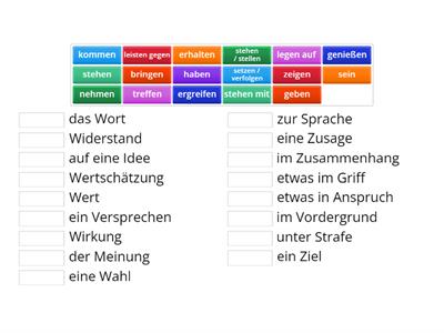 Nomen-Verb-Verbindungen Teil 4