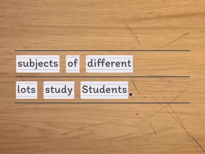 Schools in the UK (Unjumble the sentences)