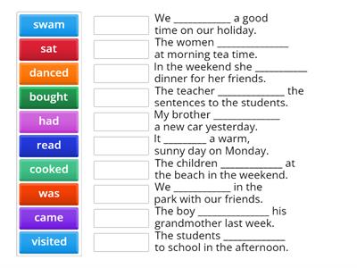 Using Past Tense Verbs B