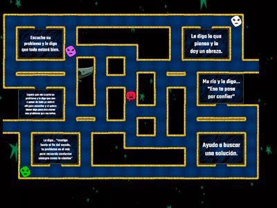 Juego de Pac-Man "Respondan las siguientes preguntas": 