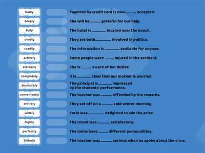 Adverb + adjective collocations