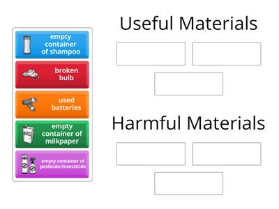 Useful and Harmful Materials