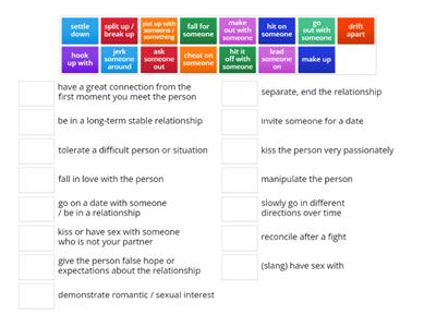 C1 Relationship phrasal verbs