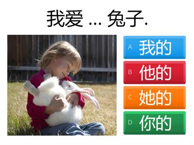 my/your/his/her but it's 中文