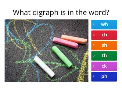 Digraph - wh, ch, sh, th, ck 
