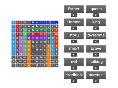 Purim wordsearch