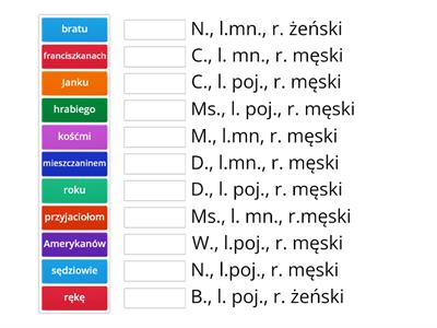 Przypadki Rzeczownika - Materiały dydaktyczne