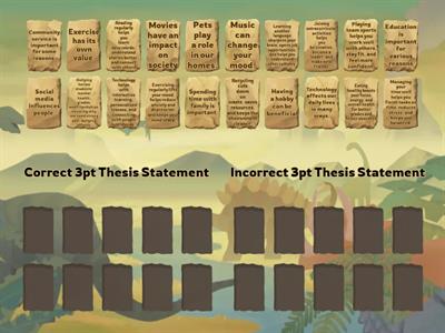 3pt Thesis Statement Practice