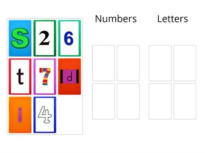 6.1A (writing) Can I seperate letters and numbers into different groups? (3)