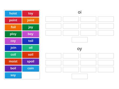 OI & OY Sort (one syllable)