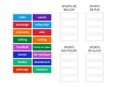 Sports - classification