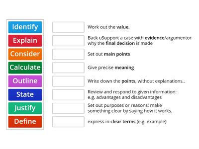 IGCSE Business Studies Command words