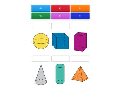 Die geometrischen Körper (Kegel, Kugel, Pyramide, Quader, Würfel und Zylinder)