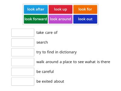 Look - phrasal verbs