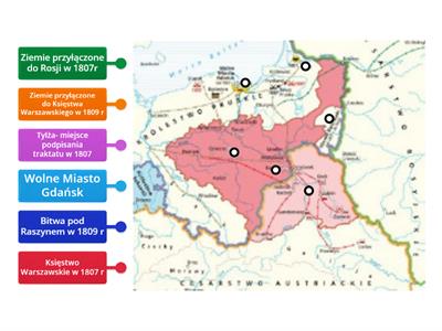 Księstwo Warszawskie- mapa