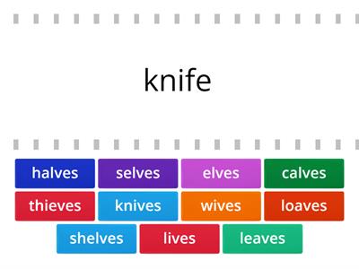 Spelling words - Adding '-ves'