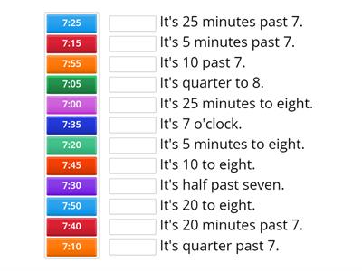 Reading time Practice 1