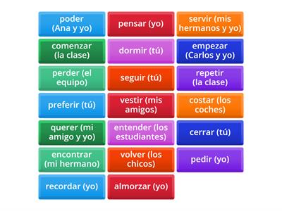 Tema 1B:  Stem-changing verbs